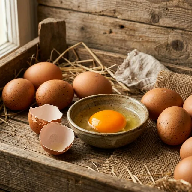 Huevos de gallina libre color